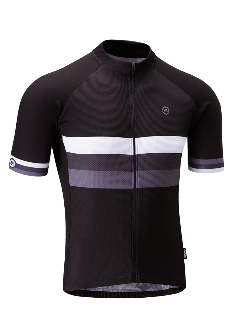 Chapeau Mens Club Jersey SS in Stripe Black-1