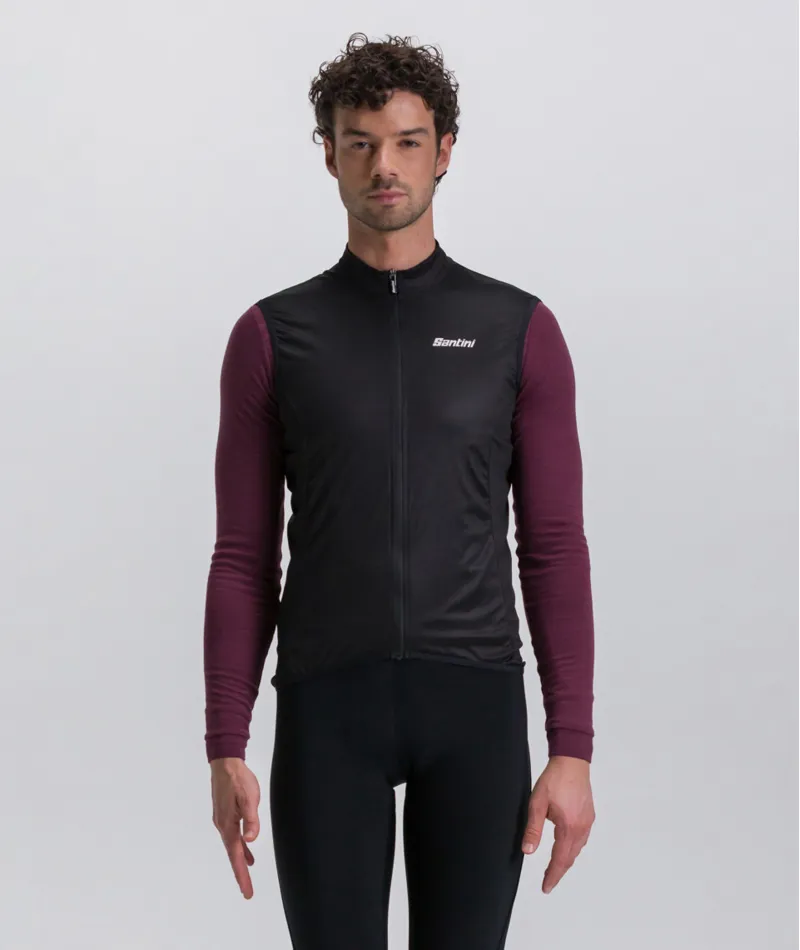Santini Aw Nebula Puro Wind Gilet in Black-2