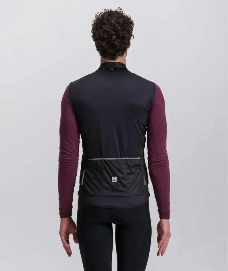 Santini Aw Nebula Puro Wind Gilet in Black-3