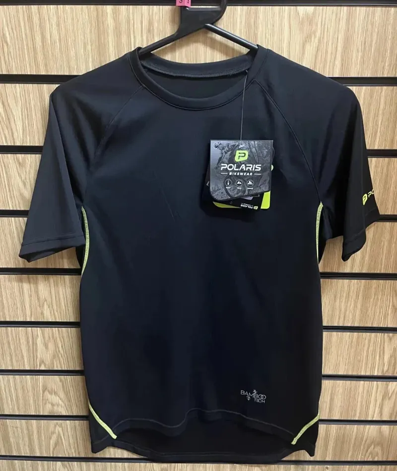 Polaris Mens Core Bamboo Tec SS Baselayer Small in Black