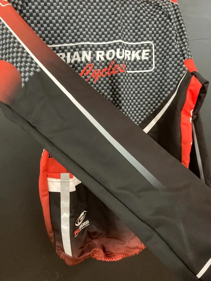 Brian Rourke Winter Long Sleeve Jersey 2XL in Black/Red-4