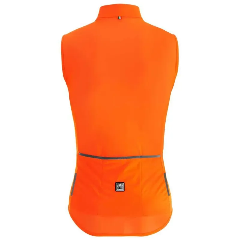 Santini Aw Nebula Puro Wind Gilet in Flashy Orange-1
