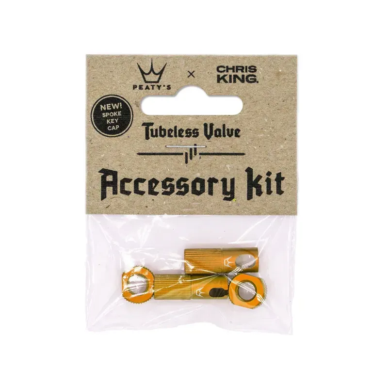 Peaty's X Chris King Tubeless Valve Accessory Kit in Mango