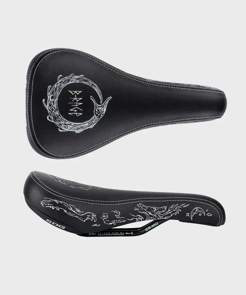 SDG Apollo RL Cro-Mo Saddle  B-Rage  in Black/ White-2