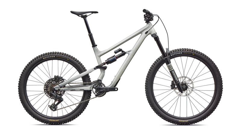 Specialized Status 2 170 Mountain Bike in Gloss Shadow Silver/Dolomite Metallic/Calinia Sunshine-1