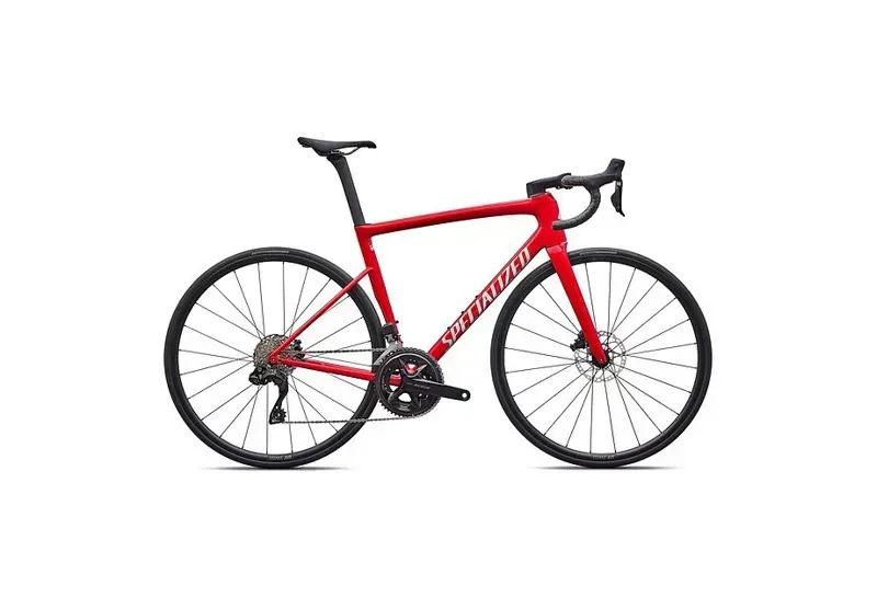 Specialized Tarmac SL8 Comp Shimano 105 Di2 Road Bike in Red Tint/Silver Dust-1
