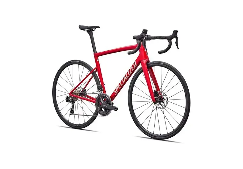 Specialized Tarmac SL8 Comp Shimano 105 Di2 Road Bike in Red Tint/Silver Dust-2