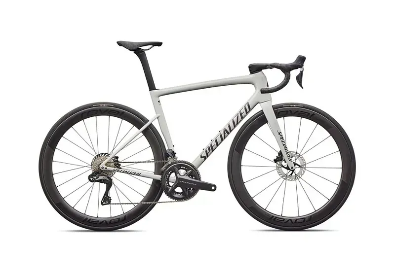 Specialized Tarmac SL8 Pro Shimano Ultegra Di2 Road Bike in Gloss Dolomite Metallic/White
