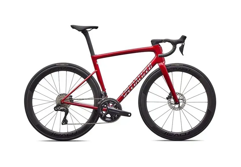 Specialized Tarmac SL8 Pro Shimano Ultegra Di2 Road Bike in Gloss Red Sky/Chrome