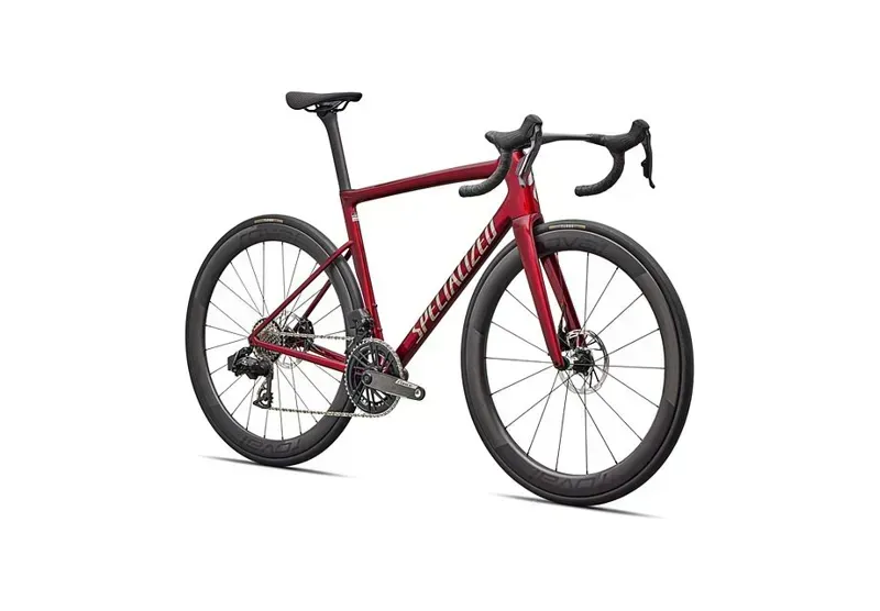 Specialized Tarmac SL8 Pro SRAM Force AXS Road Bike in Gloss Red Sky/Chrome-1