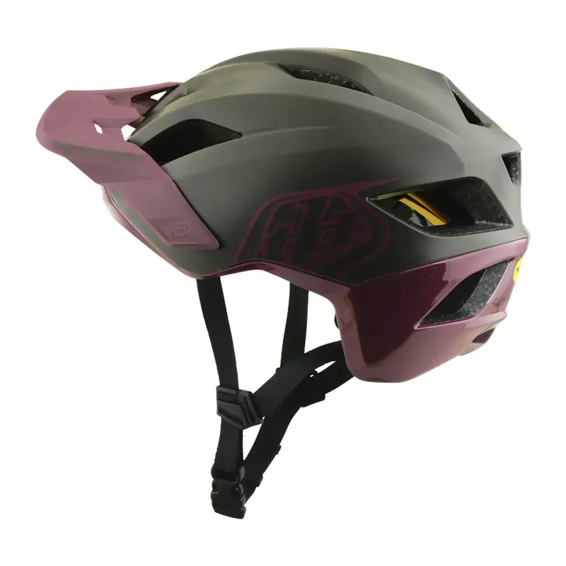 Troy Lee Designs Flowline MIPS Helmet in Point - Caper/Prune-2