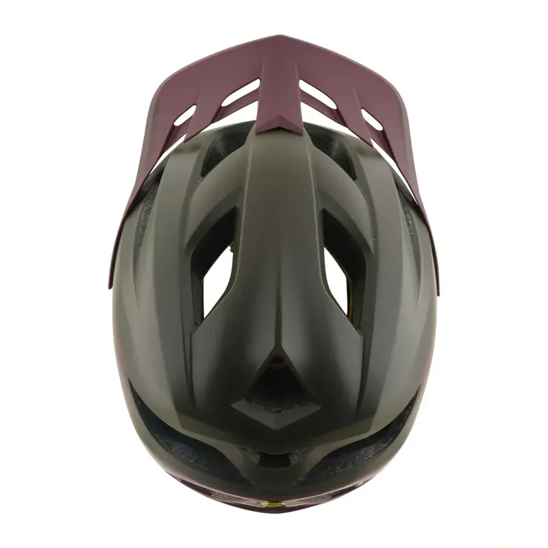 Troy Lee Designs Flowline MIPS Helmet in Point - Caper/Prune-6