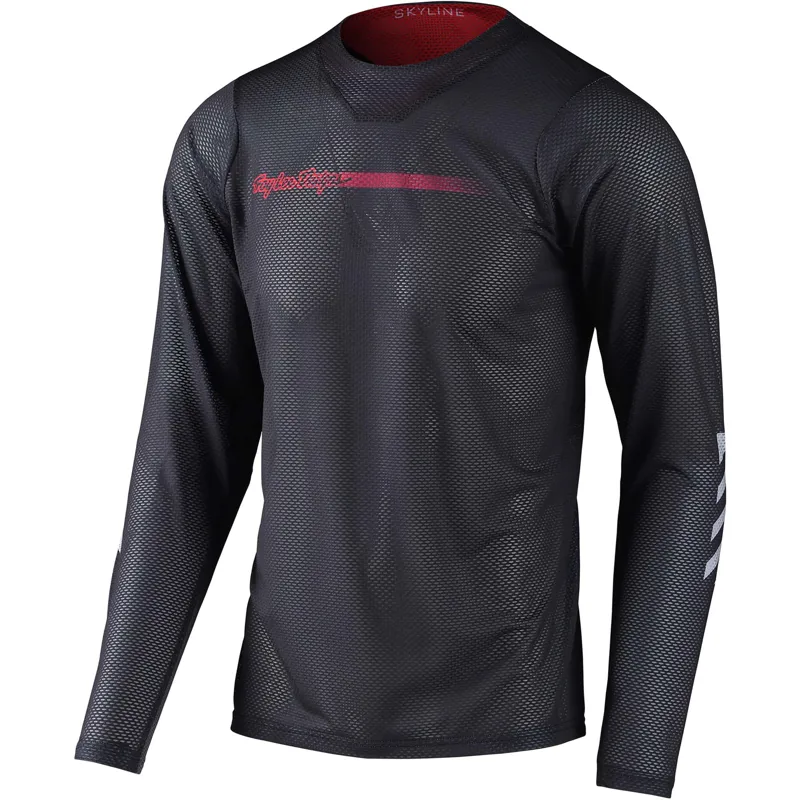 Troy Lee Designs Skyline Air Long Sleeve Jersey in Channel - Carbon