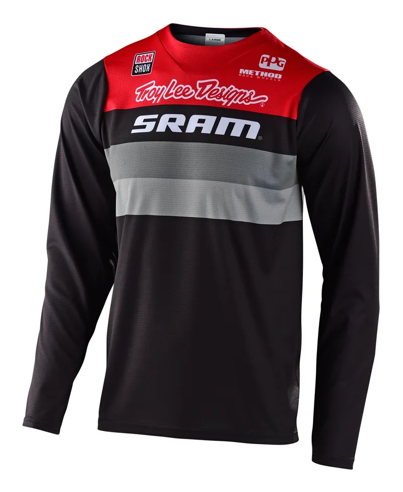 Troy Lee Designs Skyline Long Sleeve SRAM Jersey in Black