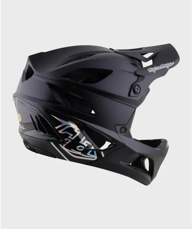 Troy Lee Designs Stage 2 Helmet in Stealth Black-4
