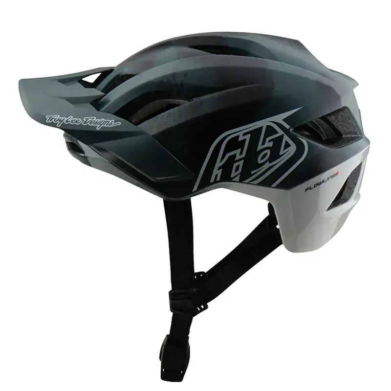 Troy Lee Designs Flowline SE MIPS Helmet in Badge Camo Grey