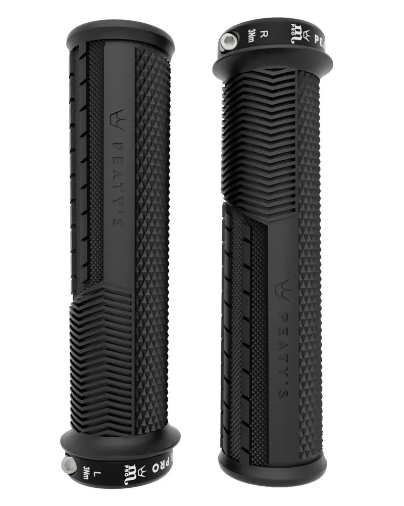 Peaty's Monarch Pro Knurl Grips in Black